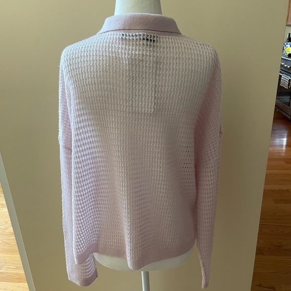 Cashmere Button-Down Pointelle Cardigan from 360 Cashmere - Picture 5 of 7